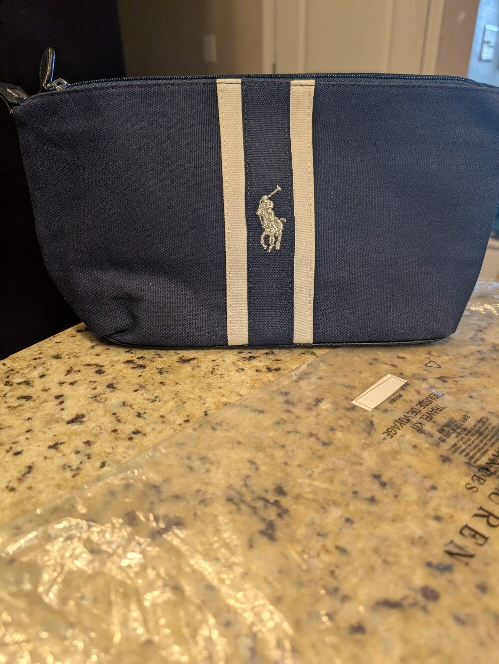 Ralph Lauren Large Navy Travel Bag Toiletries